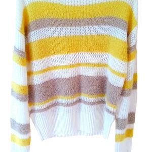 NWT Copper Key white with yellow and brown strips